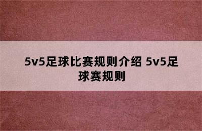 5v5足球比赛规则介绍 5v5足球赛规则